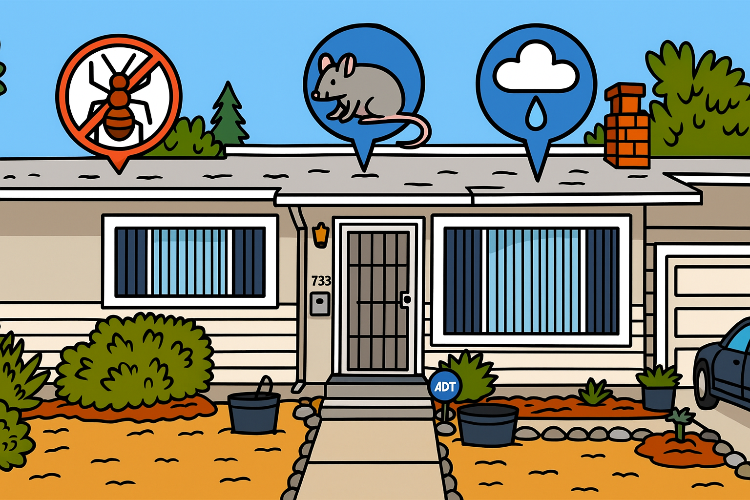 Leo drive home cartoon